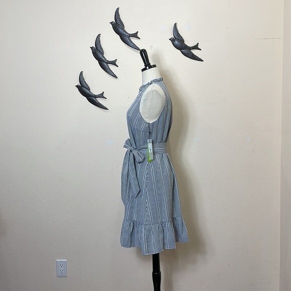 NEW! Sam Edelman Black & White Gingham Ruffle Dress - size 6 - Picture 9 of 15